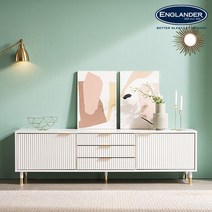 잉글랜더 플레이스 화이트 템바보드 1800 거실장, 색상:오크