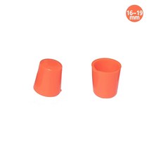 실리콘 비계 파이프캡 형광 오렌지 16-19mm