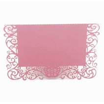 초대장 카드 50Pcs Pearlescent 레이스 이름 장소 카드 테이블 메시지 웨딩 인사말 이벤트 파티 용품, 03 Red_01 11x9cm