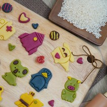 바르밀 쌀 쿠키 만들기 생지 6종 찍기틀, 쿠키 찍기틀 탈것6종 + 동물6종 총 12종