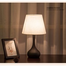 북유럽 프렌치 레트로 단스탠드 조명 협탁등 엔틱 안방 침대 복고 갓 램프 테이블 미니멀 거실 A18, F_물방울(높이 43cm)-블랙