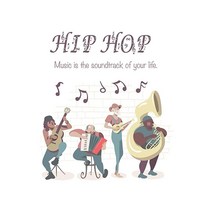Quote Journal Hip hop Music is the soundtrack of your life. Sheet Gift: Lined / moleskine art plus m