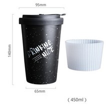 크리 에이 티브 도자기 머그잔 블랙 화이트 편지 패턴 실리콘 뚜껑 우유 커피 차 휴대용 컵 가정용 사무실 drinkware wj826, 블랙 스타일 1