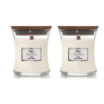 우드윅 미니캔들 85g, 2개, 린넨