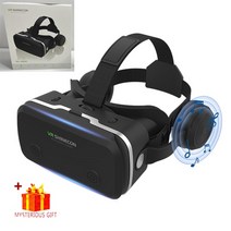 VR 가상현실 안경 게임 스마트폰 VR 강상현실 안경 스마트폰 가상 현실 블루투스 안경 헤드셋 장치 헬멧 고글 렌즈 스마트 스마트 폰 전화 모바일, 상자 포함 리모컨 없음