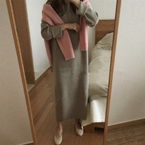 [워니쇼룸](지금입는원피스)모노니트원피스 O110401 롱원피스 니트원피스 니트코디 기본원피스 디테일이 살아있어요 여성스러운디자인 미시룩 맘룩 데일리룩 오피스룩