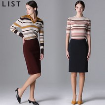 리스트 언발란스 프론트 에스닉프린트 스커트