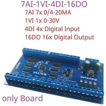 아날로그 디지털 전류 전압 수집기 모듈 PLC IO 확장 보드 16DO 4DI 8AI RS485 Modbus RTU 4-20MA 0-10V, 02 7AI-1VI only Board, 02 7AI-1VI only Board