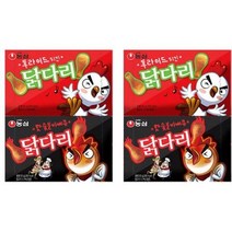 농심 닭다리 후라이드치킨맛 66g x 2p + 핫숯불바베큐 66g x 2p, 4세트