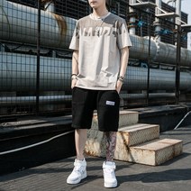 스포츠 남성 캐주얼 t남자티 여름 세트 2022 뉴타입 단소, T06-4XL, C02-11트-라이트그레이