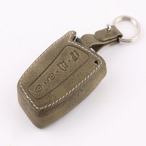 카민샵 천연가죽 스마트키 케이스 핸드메이드 키홀더 아슬란 에쿠스 제네시스DM 싼타페 맥스크루즈, H-02-M (카키)