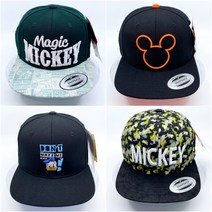 디즈니 정품 미키마우스 도날드덕 입체 자수 캐릭터 스냅백 모자