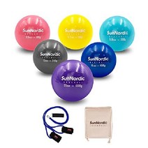 SunNordic 9 Pack 플라이 오 메트릭 가중 야구 세트 (3.5-70OZ) 타격 던지기 연습 소프트 쉘 훈련 소프트볼, 대학 수준