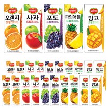 델몬트 드링크팩 190ml 20팩 (5가지맛 4개씩) 오렌지 사과 망고 포도 파인애플