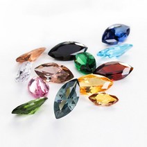 지르코니아 크리스탈 라인석 포인트백 액세서리 5x10mm 쥬얼리 제작 용 DIY 바느질 스톤 네이렛 모양 지르콘 납유리, [2] 7x14mm 10pcs, [6] Satin