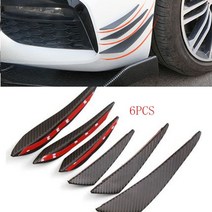 6유니버설 자동차 스타일링 액세서리 앞 범퍼 Audi Q3 Q5 Q7 A1 A3 S3 A4 S4 RS5 A5 A6 S6 C6 C7 A7 S7 A8, 01 Carbon Fiber 6pcs, 01 Carbon Fiber 6pcs