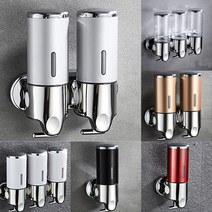 호텔 주방 샴푸 세제 물비누 디스펜서 케이스 욕실 1구 2구 3구 다양한 색상 BM100, BM101G 2구 물비누통 골드, 1개