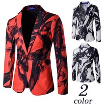 남자 무대의상 단체복 프린팅 트로트의상 슬림 자켓 밤무대 MC 나이트 사회자 트로트 무대