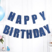 생일파티가랜드 해피벌스데이 고딕 [네이비]