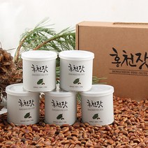 홍천잣 선물 세트 캔 잣 견과류, 5캔(황잣), 100gx5캔
