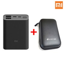 샤오미 6세대 10000mAh 포켓(블랙) 고속충전 대용량 보조배터리 세트, 샤오미 6세대1만 포켓+파우치