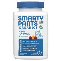 SmartyPants 유기농 남성용 라즈베리맛 오렌지맛 체리맛 식물성 구미젤리 옵션확인필수, 90 개
