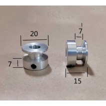 v벨트풀리 브이벨트 알루미늄 타이밍벨트 타이밍풀리 벨트풀리 합금 단일 그루브 풀리 스핀들 모터 전송 직경 2 20mm, 5.1mm
