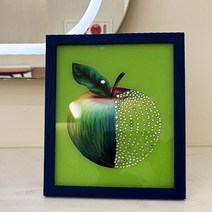 사과그림 보석그림액자 mini CRYART크리아트, 블루