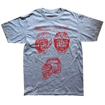 아이스하키 장비 용품 Funny Ice Hockey Goaltender Mask 특허 티셔츠 코튼 스트리트웨어 반팔 생일 선물, 10 GRAY_03 M