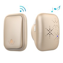 Fowod 무선초인종 장거리 방수, 골드, 차임벨세트1+1