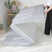 [뜨란채] 3단 그린에코 레이어링 접이식 매트리스 7cm/10cm, 그린에코 7cm 싱글, 홑겹 겉커버(양면)