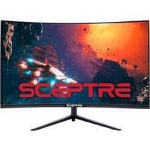 커브드모니터 게이밍 게임 용 듀얼 커브 모니터 Sceptre 32인치 곡선형 2K 게이밍 모니터 QHD 2560 x 1440, 한개옵션0