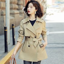 꽃소담 여성 베이직 하프 루즈핏 트렌치코트 QQA1498