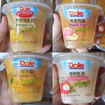 Dole 돌 후룻컵 (198g 6입 x 1팩) 달콤한 후르츠 컵과일 파인애플 / 망고 / 복숭아 / 람부탄, 복숭아 (198gx6개), 198g