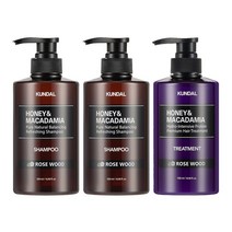 쿤달 네이처샴푸500mlx2개+ 트리트먼트500mlx1개 아로마에디션 로즈우드향, 1세트