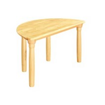 원목 반원책상(원목다리)(530mm)(유치) H25-2 입식용 어린이집책상 돌봄교실책상 유치원책상 공부방책상