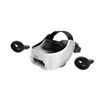 정품 VR 헤드셋 컨트롤러 안면 쿠션 QC 3.0 충전기 및 USB Type-C 케이블을 포함하는 아몬드 화이트 번들의 HTC Vive Pro Focus Plus 6DOF 헤