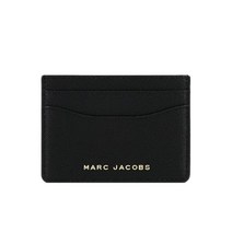 Marc Jacobs M0016997 블랙 골드 하드웨어 데일리 카드 여성용 페블 가죽 케이스 블랙. 클래식