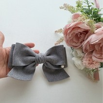 보들보들 왕리본 자동핀(자체제작)