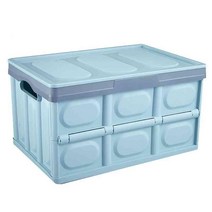 다용도 멀티 폴딩박스 트렁크 정리 캠핑용품 리빙박스 접이식, M (30L), 블루