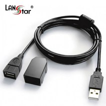 LANstar USB2.0 Lock 연장케이블 1.8m/LS-USBLOCK-1.8M/락고정 클립 A형(M/F) 연장 케이블/쇼트및 스파크 방지/잠금장치로 케이블 연결부분이 빠지지
