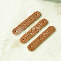 [니트박스 뜨개실] 라운드 핸드 메이드 라벨 뜨개질도구, 브라운