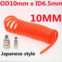에어 공구 드릴 압축기 공기 호스 10mm 6M 9M 12M 고압 PU 튜브 파이프 가스 스프링 공압 나선형, 10mmx6.5mmJapan type+12 Meter