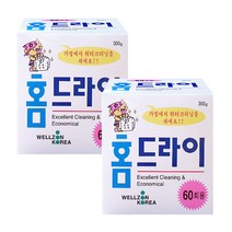 웰존코리아 홈드라이세제 홈드라이크리닝세제 300g, 2개