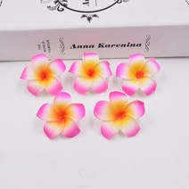플루메리아 꽃 거품 하와이 조화 꽃 결혼식 장식 Plumeria DIY 10pcs, 06 4cm rose Red