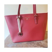 라지 브라이트 레드 마이클 코어스 토트 시그니처 크로스백