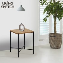 [리빙스케치]파밍고 500 사각 사이드테이블 네츄럴 거실 침대 협탁테이블, 원형 네츄럴