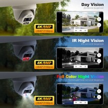 Techage 실내 돔 PoE IP 카메라 양방향 오디오 컬러 야간 투시경 NVR 키트 CCTV 시스템 3.6mm 모션 감지, 02 8MP POE IP Camera