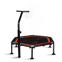 트램펄린 점핑머신 방방이 유산소 운동 다이어트 홈트, (강화형)45인치육각형접이식오렌지+리프트핸들+