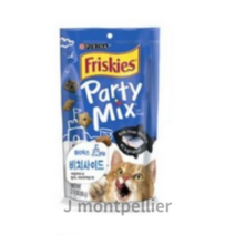 프리스키 파티믹스 멀티팩 고양이 간식 170g, Beachside (새우+게살과 참치), 60g, 40개